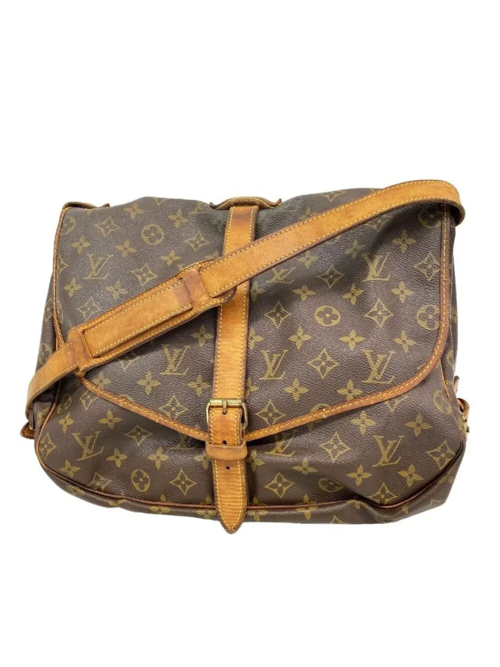 Louis Vuitton Shoulder Bag Monogram Saumur 35 Brown